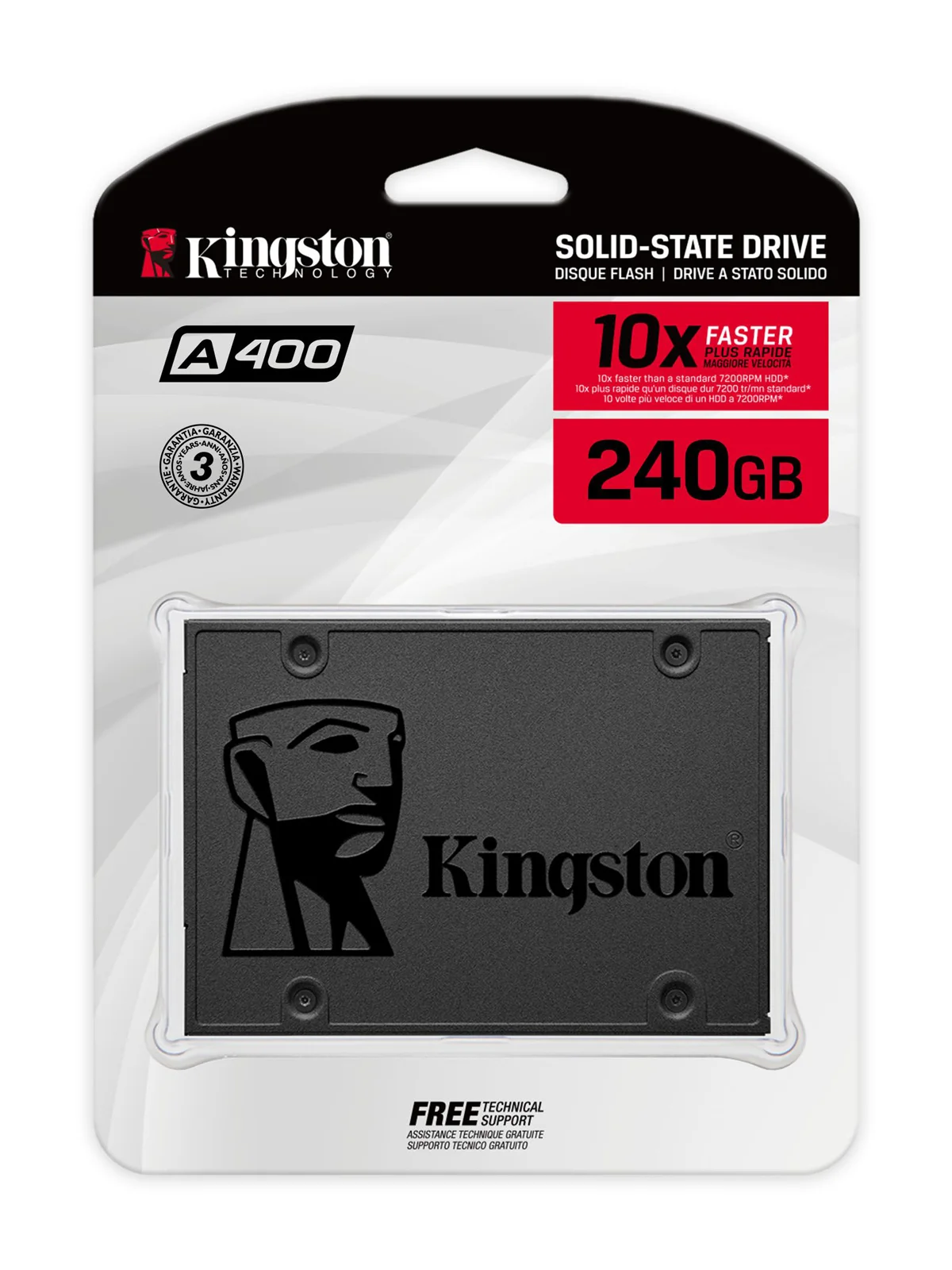 240GB A400 SATA SSD 2,5" 500MB/s Okuma 350MB/s Yazma Sata 3 - Görsel 3