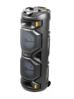 24W Parti 8x2 İnç Taşınabilir Rgb Renkli Kumandalı Mikrofonlu Büyük Boy Karaoke Bluetooth Hoparlör - Görsel 2