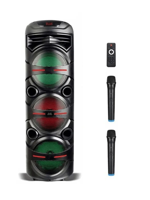 Parti Hoparlörü 8x2 Taşınabilir Rgb Renkli Kumanda Mikrofonlu Büyük Boy Karaoke Bluetooth Hoparlör - Görsel 2