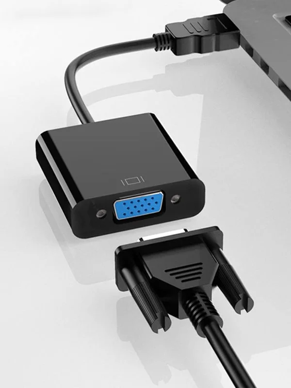 HDMI to VGA Aux Ses Destekli Çevirici Dönüştürücü - Görsel 2