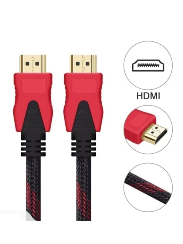 HDMI Kablo, 1,5-5-15 Metre Örgülü Sargılı HDTV HDMI Kablo - Görsel 2