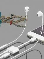 Lightning Kulaklık Çevirici Lightning to 3.5mm Aux Dönüştürücü - Görsel 3