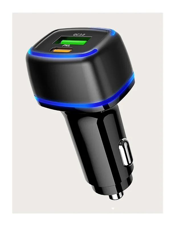 2in1 Pd Qc 3.0 12W Hızlı Şarj Araç İçi Oto Çakmaklık Type-C Usb Samsung Iphone Xiaomi Uyumlu - Görsel 2