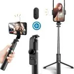 Bluetooth Kumandalı Selfie Çubuğu / Işıklı Tripod 100cm 2 Işık Kademeli