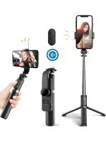 Bluetooth Kumandalı Selfie Çubuğu / Işıklı Tripod 100cm 2 Işık Kademeli