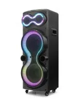 120W RGB Işık Profesyonel Büyük Boy 10 Inç x2 Hoparlör Karaoke 2x Mikrofon Parti Bluetooh Hoparlör - Görsel 2