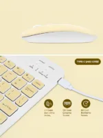 10 İnç Mini Taşınabilir Bluetooth Klavye Mouse Set Android/iOS/Windows Uyumlu Kablosuz Klavye Mouse - Görsel 23