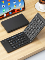 Ultra ince Katlanabilir Android/iOS/Windows Uyumlu Kablosuz Bluetoothlu Klavye