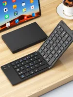 Ultra ince Katlanabilir Android/iOS/Windows Uyumlu Kablosuz Bluetoothlu Klavye