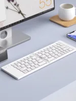 Ultra ince Katlanabilir Android/iOS/Windows Uyumlu Kablosuz Bluetoothlu Klavye - Görsel 10