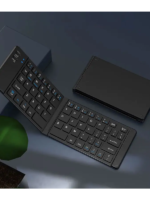Ultra ince Katlanabilir Android/iOS/Windows Uyumlu Kablosuz Bluetoothlu Klavye - Görsel 5