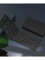 Ultra ince Katlanabilir Android/iOS/Windows Uyumlu Kablosuz Bluetoothlu Klavye - Görsel 5