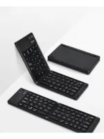 Ultra ince Katlanabilir Android/iOS/Windows Uyumlu Kablosuz Bluetoothlu Klavye - Görsel 2