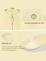 10 İnç Mini Taşınabilir Bluetooth Klavye Mouse Set Android/iOS/Windows Uyumlu Kablosuz Klavye Mouse - Görsel 26