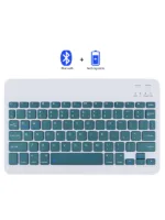 10 İnç Mini Taşınabilir Bluetooth Klavye Mouse Set Android/iOS/Windows Uyumlu Kablosuz Klavye Mouse - Görsel 31