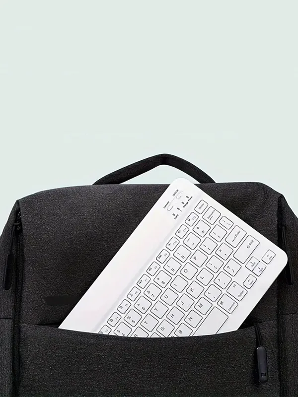 10 İnç Mini Taşınabilir Bluetooth Klavye Mouse Set Android/iOS/Windows Uyumlu Kablosuz Klavye Mouse - Görsel 2