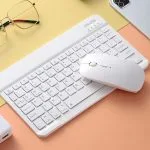 10 İnç Mini Taşınabilir Bluetooth Klavye Mouse Set Android/iOS/Windows Uyumlu Kablosuz Klavye Mouse