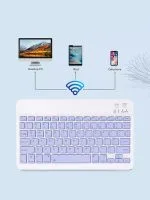 10 İnç Mini Taşınabilir Bluetooth Klavye Mouse Set Android/iOS/Windows Uyumlu Kablosuz Klavye Mouse - Görsel 7