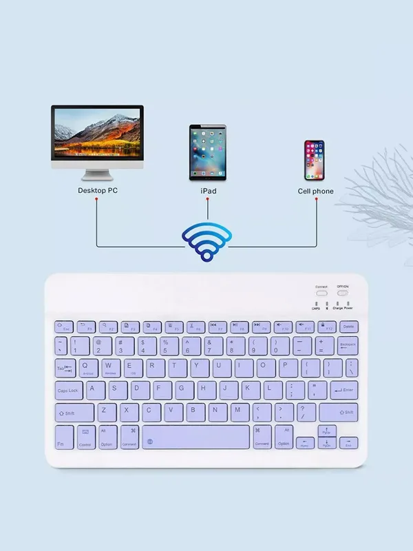 10 İnç Mini Taşınabilir Bluetooth Klavye Mouse Set Android/iOS/Windows Uyumlu Kablosuz Klavye Mouse - Görsel 7