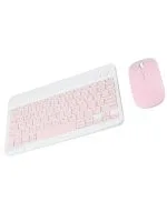 10 İnç Mini Taşınabilir Bluetooth Klavye Mouse Set Android/iOS/Windows Uyumlu Kablosuz Klavye Mouse - Görsel 11