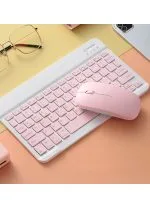 10 İnç Mini Taşınabilir Bluetooth Klavye Mouse Set Android/iOS/Windows Uyumlu Kablosuz Klavye Mouse - Görsel 14
