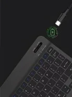 10 İnç Mini Taşınabilir Bluetooth Klavye Mouse Set Android/iOS/Windows Uyumlu Kablosuz Klavye Mouse - Görsel 20