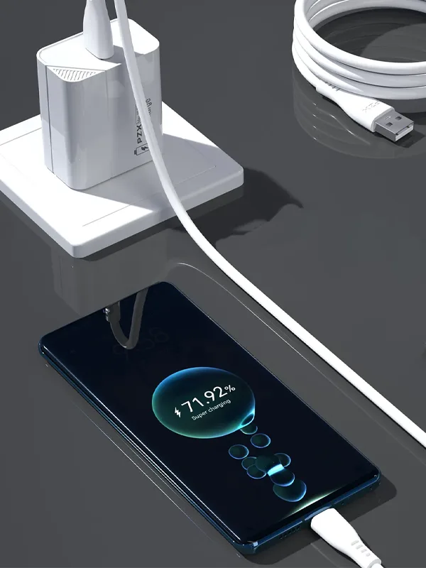 2.4A Micro USB Şarj ve Data Kablosu | 1 Metre | Hızlı ve Dayanıklı PVC Kablo | Hızlı Şarj & Veri - Görsel 2