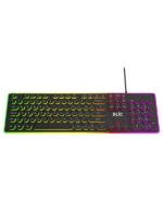 RGB Işıklı Daktilo Tasarımlı Oyuncu Klavye Mouse Set Rainbow Mekanik Hisli - Görsel 4