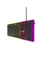 RGB Işıklı Daktilo Tasarımlı Oyuncu Klavye Mouse Set Rainbow Mekanik Hisli - Görsel 2
