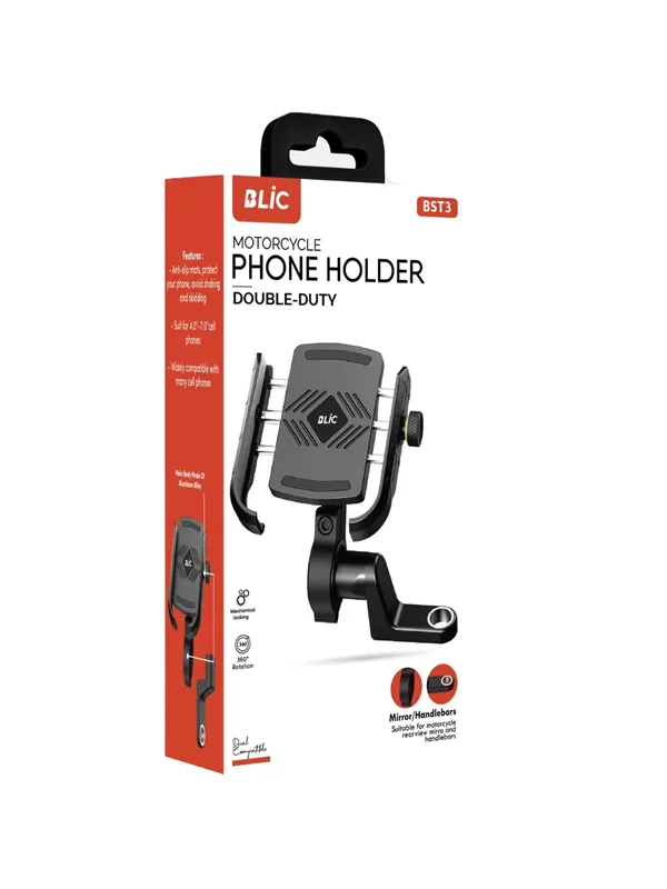 Ayna Gidon Uyumlu Mekanik Görünümlü Motosiklet Motor Bisiklet Telefon Tutucu - Görsel 2