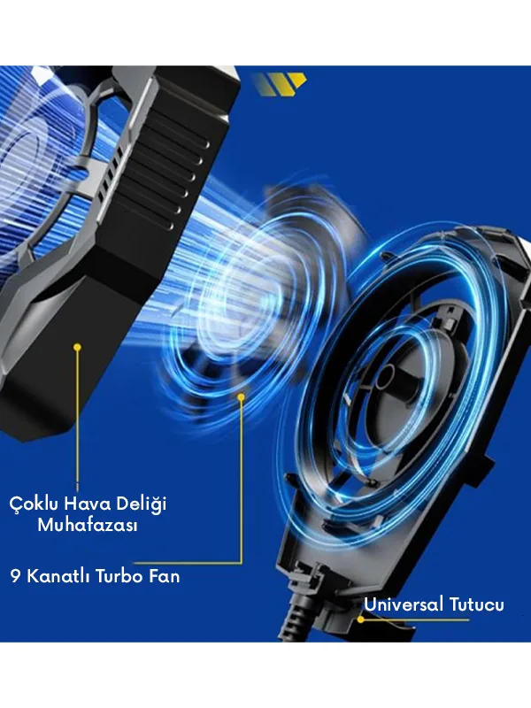 Telefon Soğutucu Hızlı Radyatör Fan 5500 Rpm Ios Android Uyumlu Pubg Gaming - Görsel 2