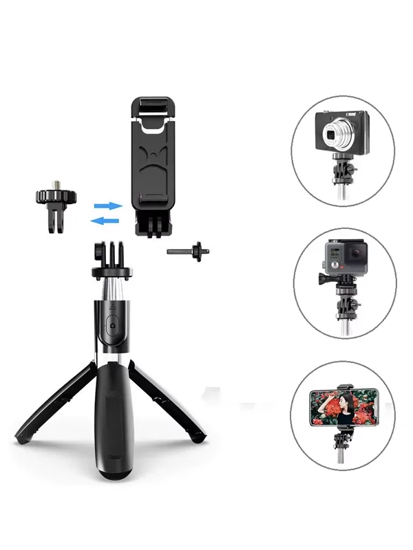 Bluetooth Kumandalı Selfie Çubuğu  iOS ve Android Uyumlu Telefon Tutucu - Görsel 3