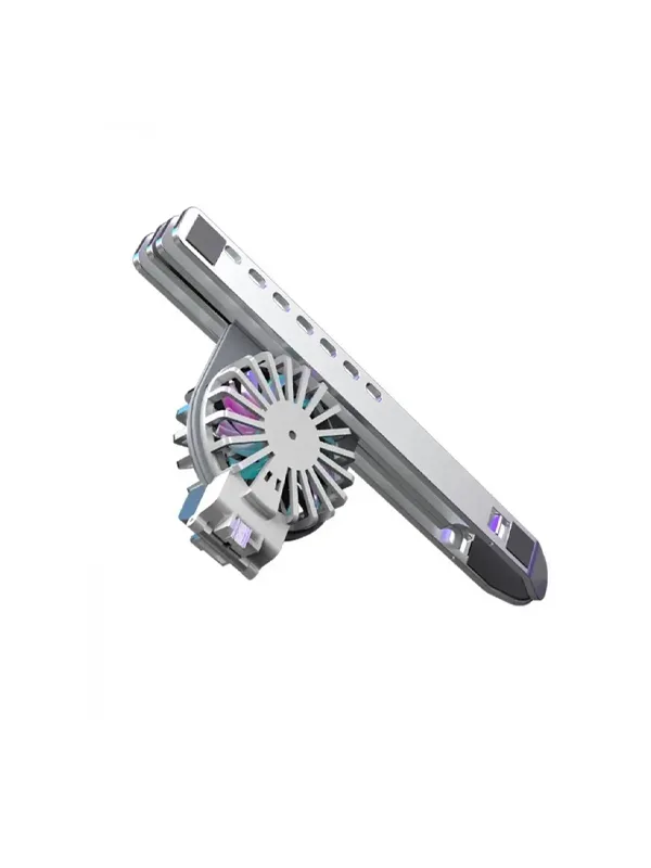 RGB Işıklı Çift Fanlı Hız Ayarlı Aleminyum Laptop Standı Ayarlanabilir Yükseklik 7 Kademeli - Görsel 10