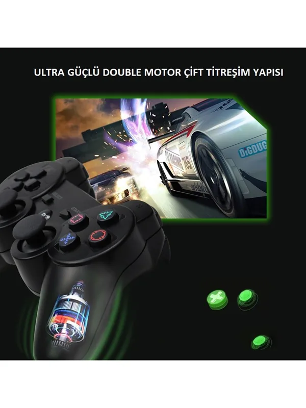 Kablosuz PS3 Oyun Kolu Kablosuz Gamepad Joystick Doubleshock 3 - Görsel 5