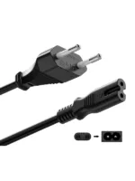 Güç Kablosu Tv/Radyo/Laptop/Ps Adaptör 2 Pin Teyip Fişi 1,5 Metre