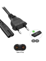 Güç Kablosu Tv/Radyo/Laptop/Ps Adaptör 2 Pin Teyip Fişi 1,5 Metre - Görsel 3