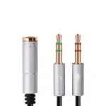 PC İçin Kulaklık Dağıtıcı Kablo 3,5 mm Kulaklık Ses Adaptör Dönüştürücü Kulaklık/Mikrofon ile 2 Çift