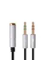 PC İçin Kulaklık Dağıtıcı Kablo 3,5 mm Kulaklık Ses Adaptör Dönüştürücü Kulaklık/Mikrofon ile 2 Çift