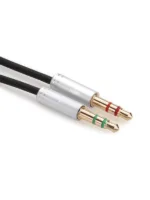 PC İçin Kulaklık Dağıtıcı Kablo 3,5 mm Kulaklık Ses Adaptör Dönüştürücü Kulaklık/Mikrofon ile 2 Çift - Görsel 6