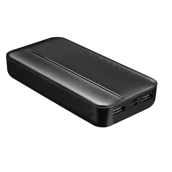 Siyah 20.000 mAh Micro+Type-C+USB Powerbank