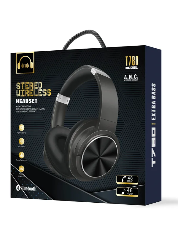 v5.3 Bluetooth Headset ANC Gürültü Engelleyici Kulak Üstü Bluetooth Kulaklık 48 Saat Müzik Dinleme - Görsel 7