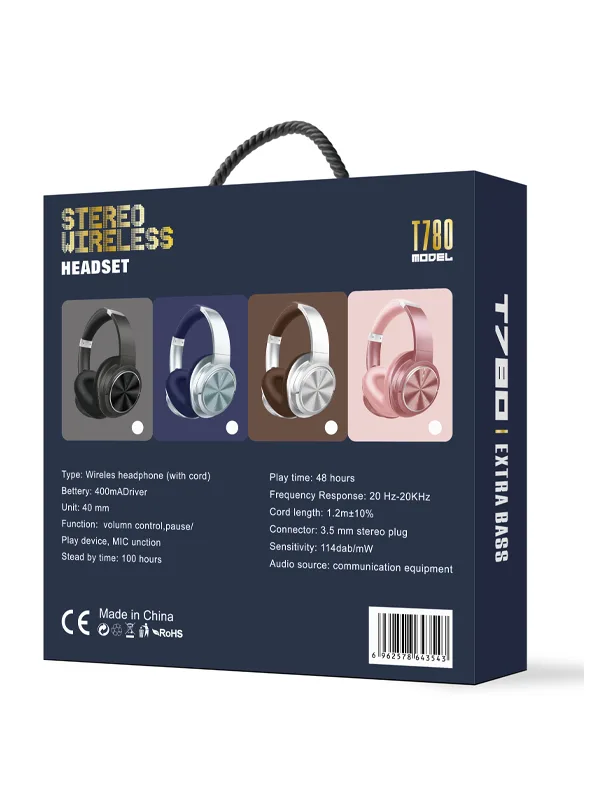 v5.3 Bluetooth Headset ANC Gürültü Engelleyici Kulak Üstü Bluetooth Kulaklık 48 Saat Müzik Dinleme - Görsel 8
