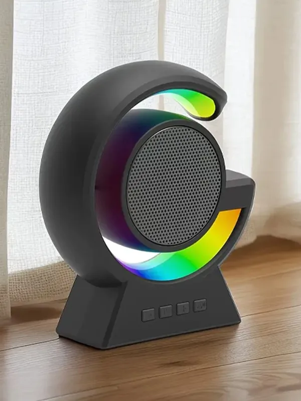 Mini Boy v5.3 TWS Özellikli 5W RGB G Siyah Bluetooth Hoparlör - Görsel 3