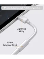 iPhone Aux Dönüştürücü Lightnning Aux Çevirici - Görsel 3