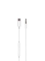 Ses Kontrol Butonlu Type-C to Aux Kablolu 3.5mm Jack Adaptör Çevirici Tak & Çalıştır 1 Metre Kablo