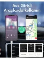 Ses Kontrol Butonlu Type-C to Aux Kablolu 3.5mm Jack Adaptör Çevirici Tak & Çalıştır 1 Metre Kablo - Görsel 3