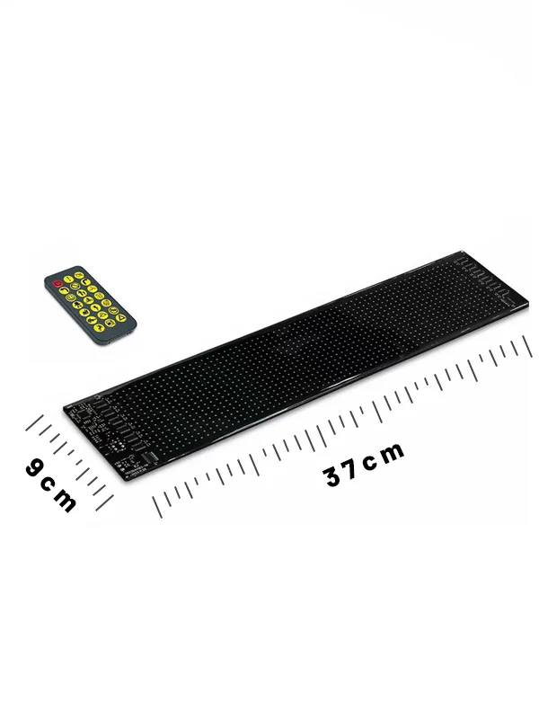 Mobil Kontrollü Araç İçi Mağaza İçi Yazı Yazılabilir Emoji Efekt Destekli Led Matrix Panel Kayar Led - Görsel 3
