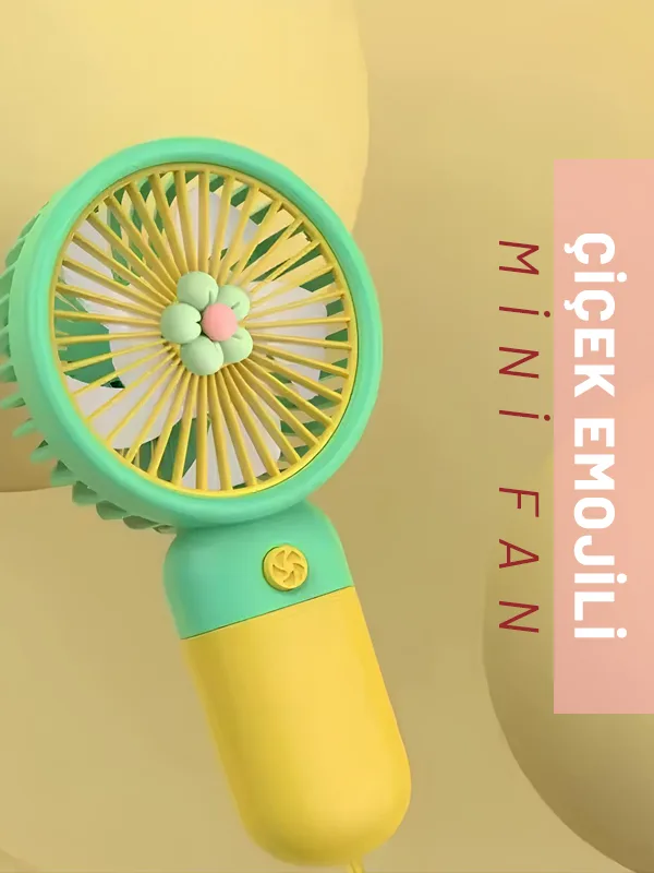 Mini Taşınabilir Masaüstü El Fan Dahili Batarya Kablosuz Kullanım Ultra Kompakt - Görsel 7