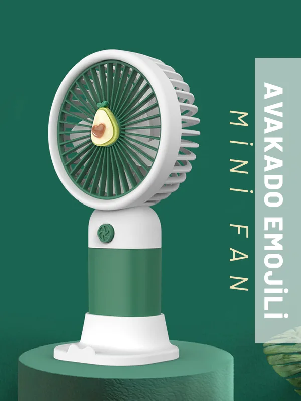 Mini Taşınabilir Masaüstü El Fan Dahili Batarya Kablosuz Kullanım Ultra Kompakt - Görsel 4