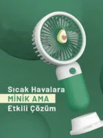 Mini Taşınabilir Masaüstü El Fan Dahili Batarya Kablosuz Kullanım Ultra Kompakt